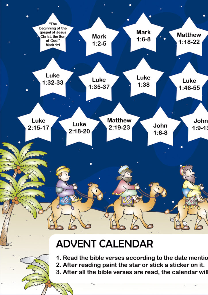 Advent Calendar Star A3_01 » Jesus Kids