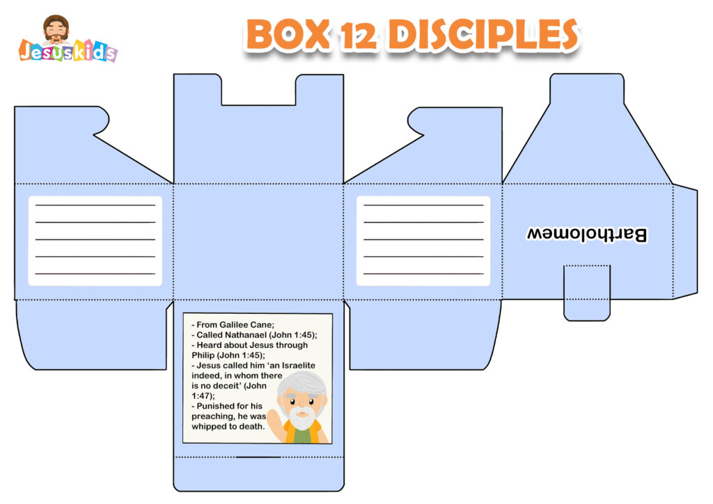 Box 12 Disciples Bartholomew Jesus Kids